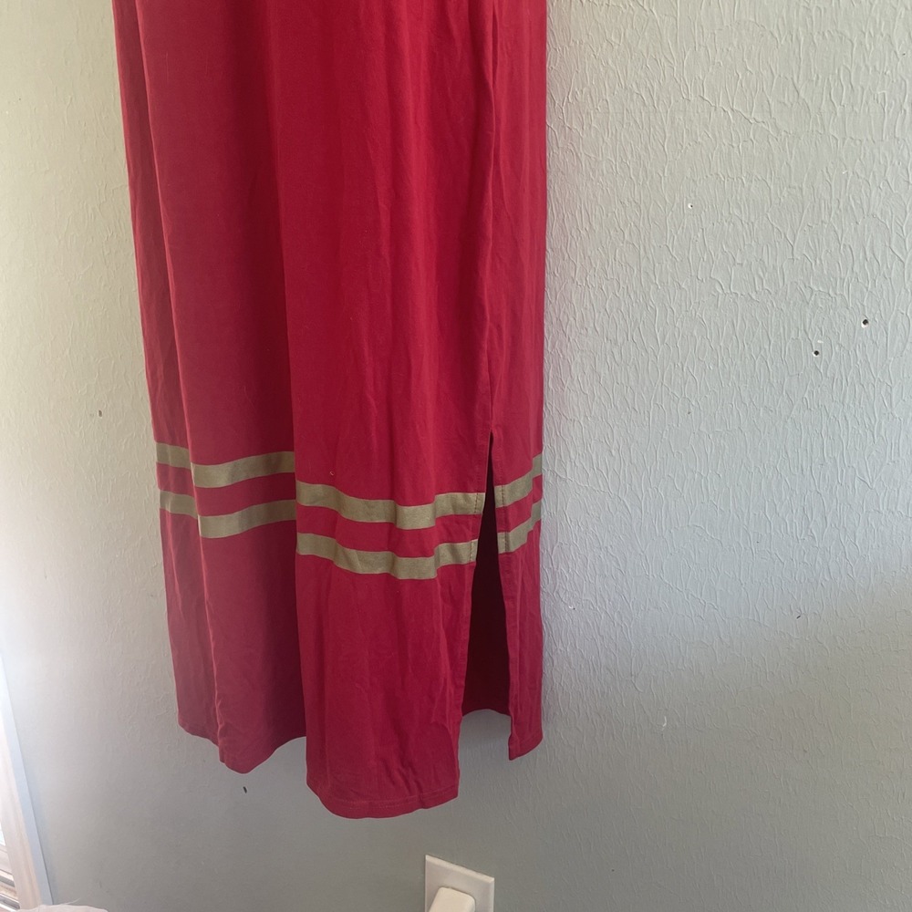 Vintage 49er Football Team Nightgown Nighty Dress Sleeveless Tank Long Stretch L - Picture 4 of 8